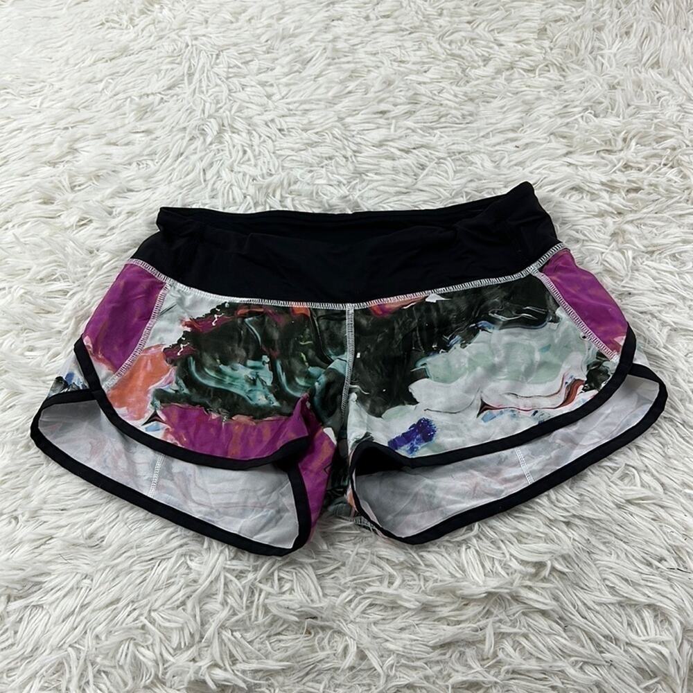 Lululemon Run: Speed Short *4-way Stretch Pigment Wave Multi / Black